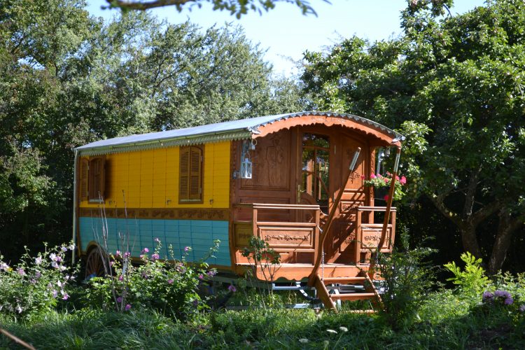 Blick auf Ecolodge Familienurlaub Burgund