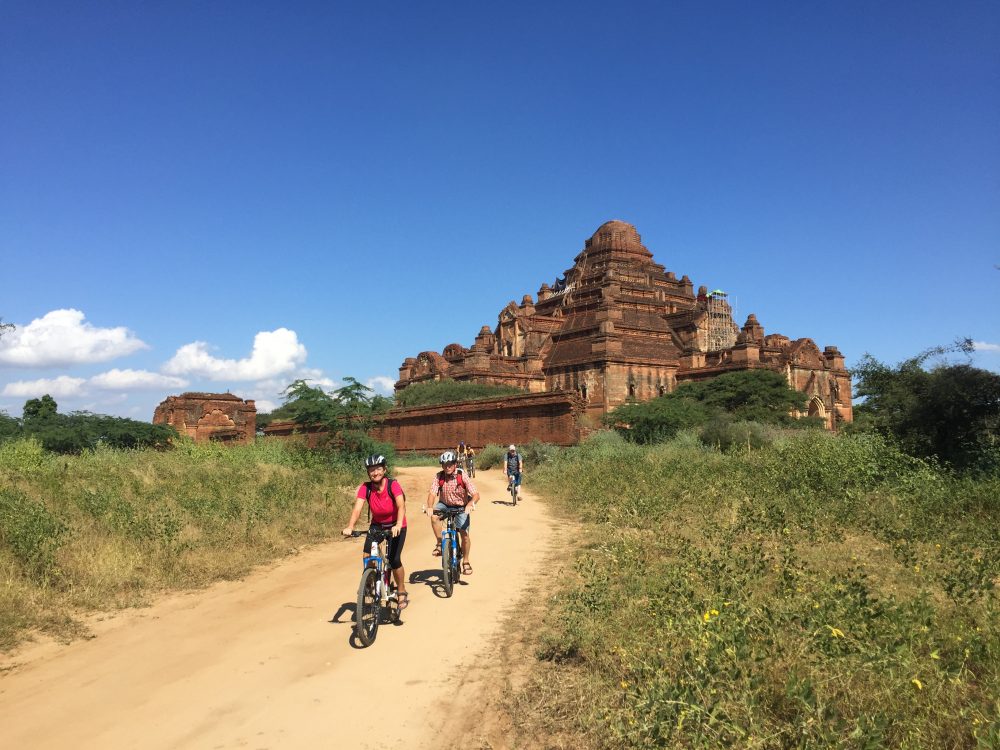 Cycling in Bagan in Myanmar