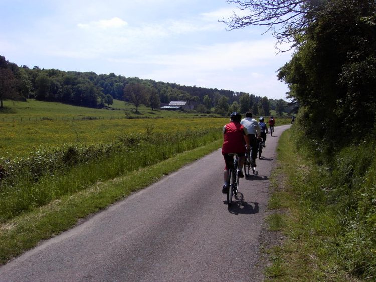 Radtour in der Natur des Burgunds