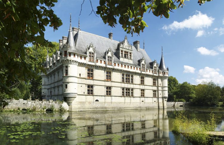 Blick auf das Schloss Azay-le-Rideau