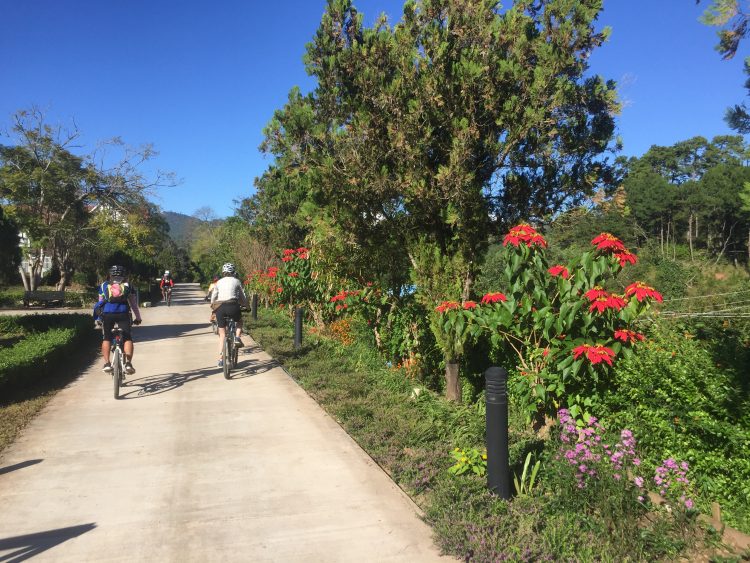 Cycling through Kalaw in Myanmar